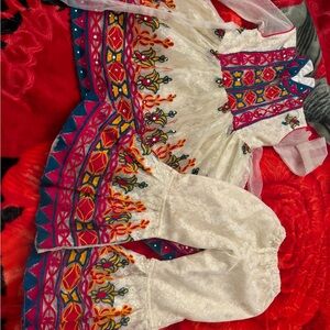 Shalwar kameez Colorful Embroidered Dress Set for Eid